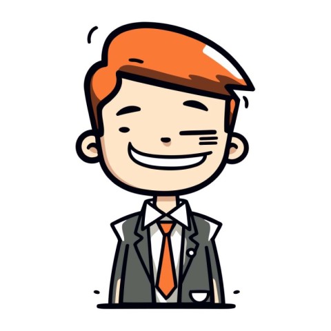 Businessman Smiling Cartoon Vector Illustration