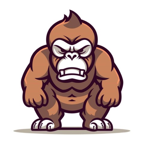 Gorilla mascot. Vector illustration of a gorilla mascot mascot.