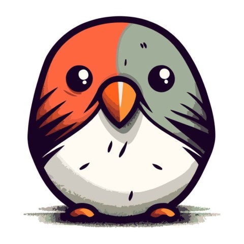 Illustration of a Cute Little Bird on White Background Vector