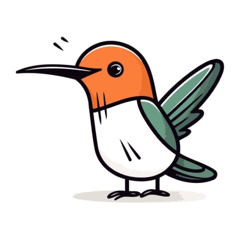 Hummingbird Cartoon Vector Illustration of a Hummingbird