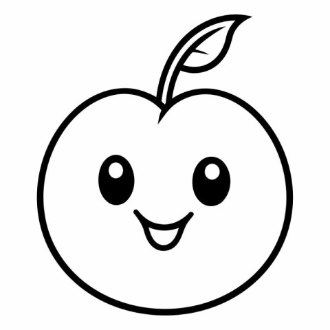 apple fresh fruit kawaii character vector illustration design t
