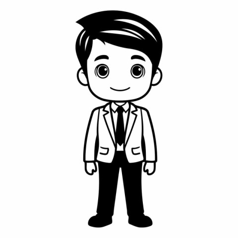 businessman cartoon icon image vector illustration design black