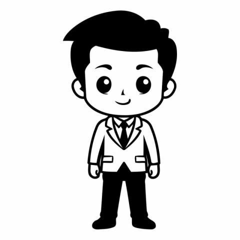 businessman avatar cartoon character on white background vector