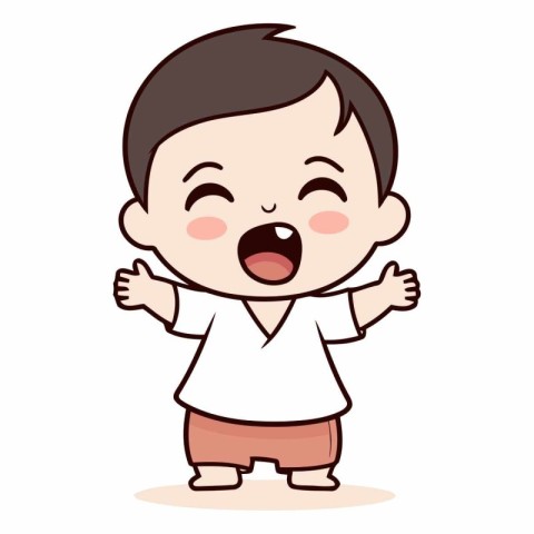 Cute Baby Boy - Vector Illustration��