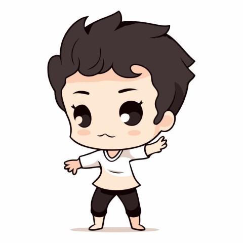Cute Little Boy - Cartoon Vector Illustration