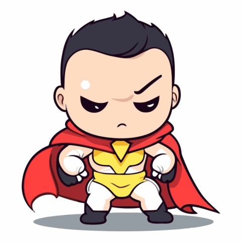 Superhero Boy - Cartoon Mascot Character Vector Illustrationï
