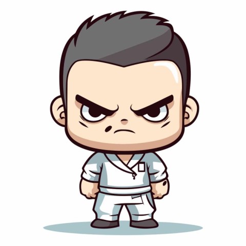 Angry Boy - Cartoon Mascot Vector Illustration