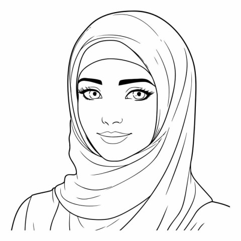 Beautiful muslim woman with hijab of a muslim woman.