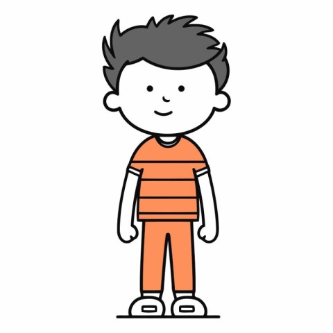 cute little boy avatar character vector illustration design vec