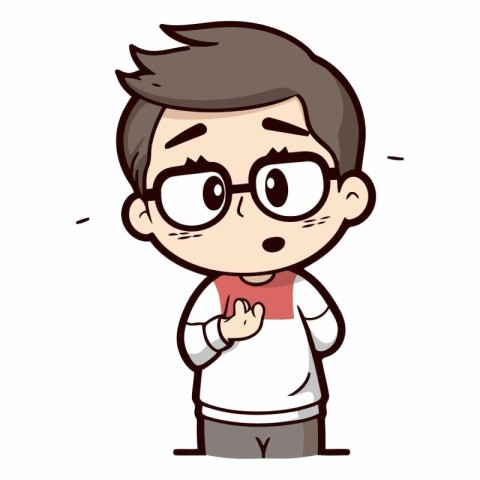 Surprised Young Man - Cartoon Vector Illustration