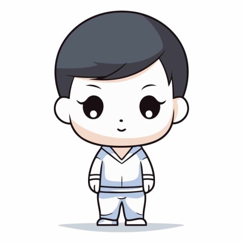 Boy in astronaut costume - Cute Cartoon Vector Illustrationï