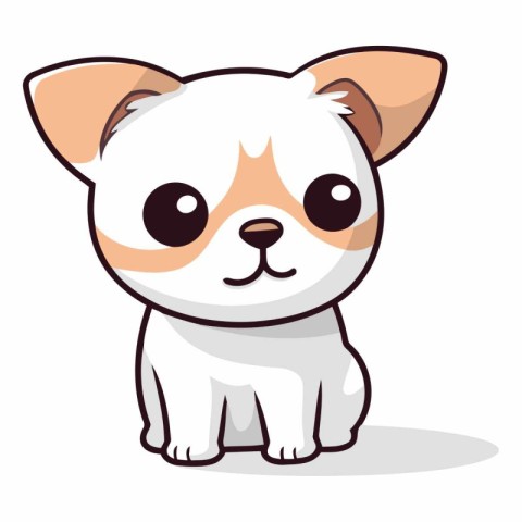 cute chihuahua dog cartoon icon vector illustration graphic desi