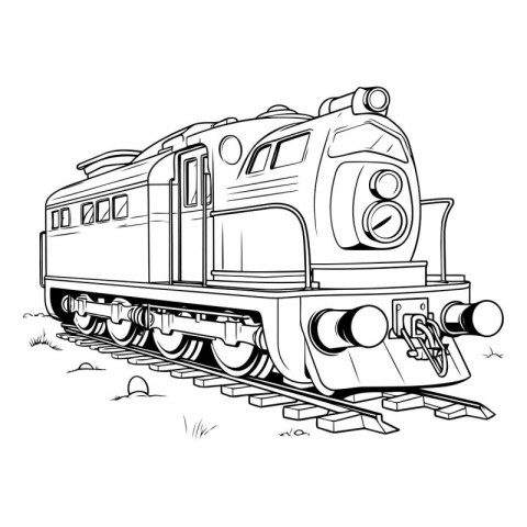 Locomotive on the railway tracks of a locomotive.
