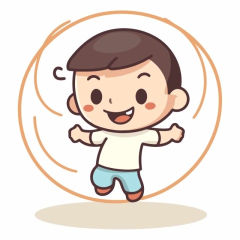 cute boy cartoon character vector design illustration.