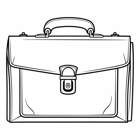 Briefcase icon. Outline illustration of briefcase vector icon fo