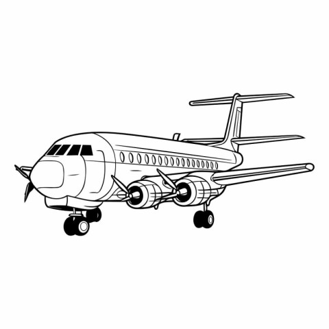 airplane flying icon image vector illustration design black and