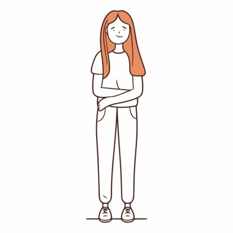 beautiful and young woman character vector illustration design v