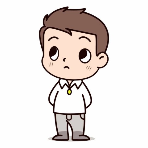 Upset Kid - Retro Cartoon Vector Illustration